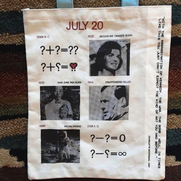 Nam June Paik 1985 The Future is Now Art Work The Gallery Store Artist Tote Bag - Picture 2 of 14